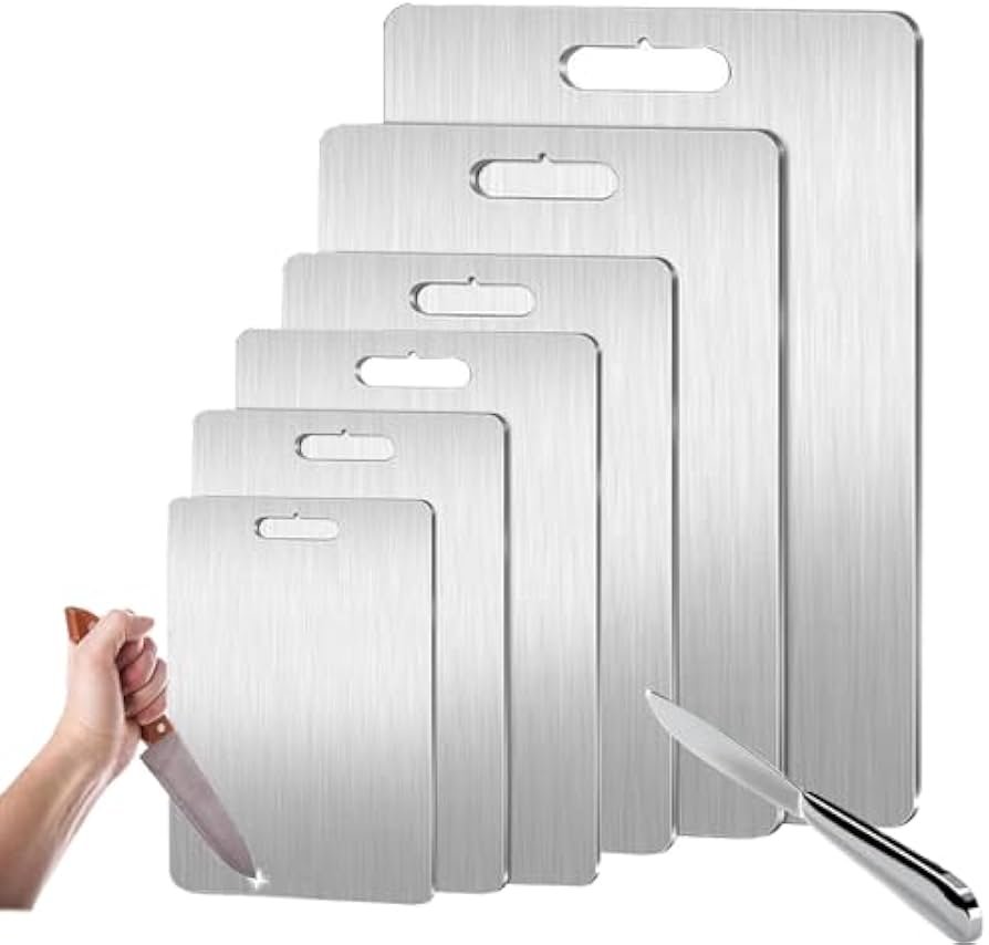 titanium cutting board 100% pure titanium cutting boards for kitchen cutting edge hygiene & durability, 1 pack double sided medical grade cutting mat, easy to clean (12"l x 9"w)