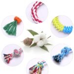 wefine puppy chew toys 100% natural cotton rope for small & medium dogs (10 pcs)