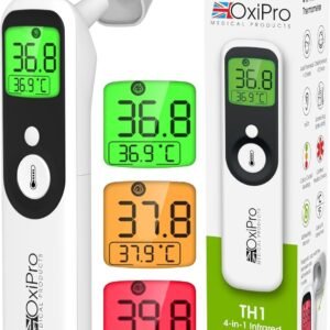 oxipro th1 thermometer health & pharma award winner 2025 in ear, forehead, non touch & baby modes infrared thermometer for newborn, baby, kids, children & adult temperature measurement