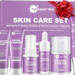 6 pcs skincare set,gift set,gift for women,anti aging skincare gift set for wrinkles & fine lines,deep hydration,radiant looking skin,shrink pores,womens gift sets,christmas gifts for women
