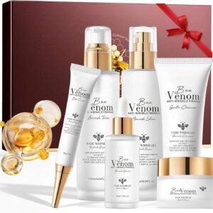 gifts for women,anti aging skin care set,reduce wrinkles & hydrate skin,skin care kit w/facial cleanser,toner,cream,serum,eye cream skincare gift set,valentine birthday gifts for wife mom teens