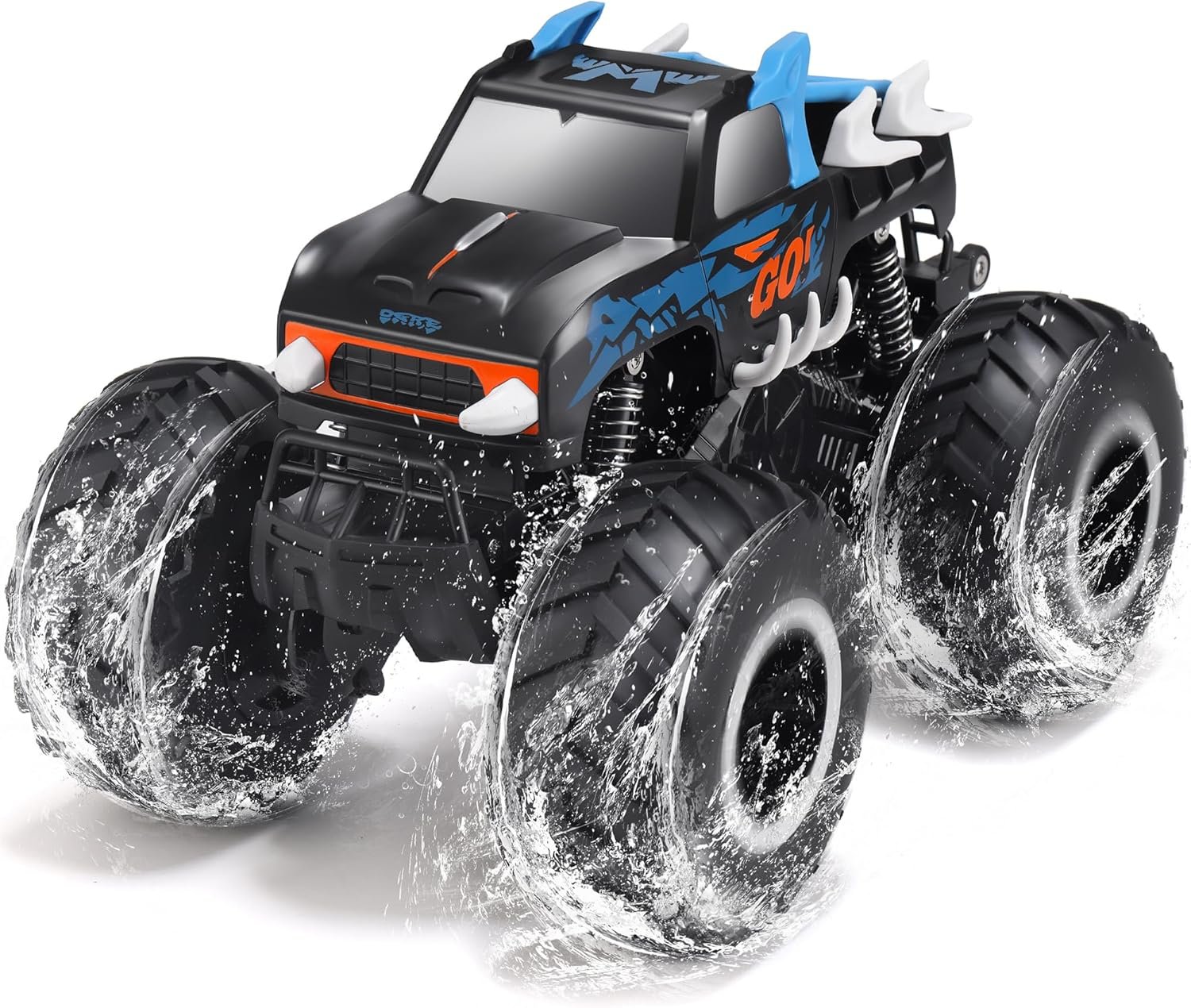 threeking 1:16 waterproof monster truck toys rc cars amphibious remote control car trucks 4wd all terrain off road pickup toy for 6 7 8 9 10 11 12 year old boys girls kids gifts presents