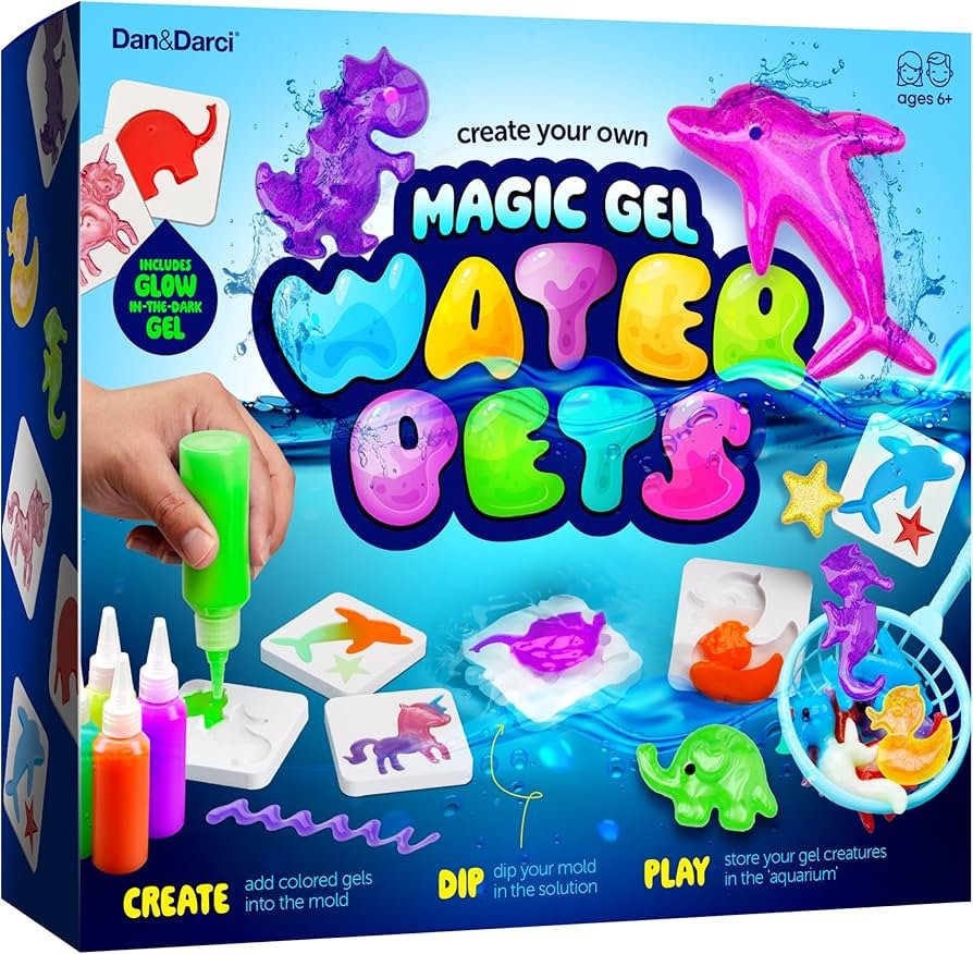 dan&darci aqua fairy water gel kit for kids magic elf toy kits waters pets diy squishy maker set craft for kids make your own squishies toys crafts for boys & girls