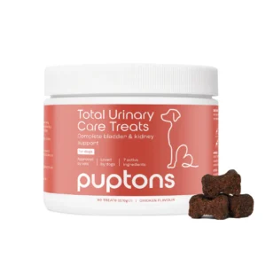 puptons total urinary care treats | dog uti, incontinence & cystitis relief soft chews | natural ingredients | advanced bladder & kidney support for dogs (90 treats)